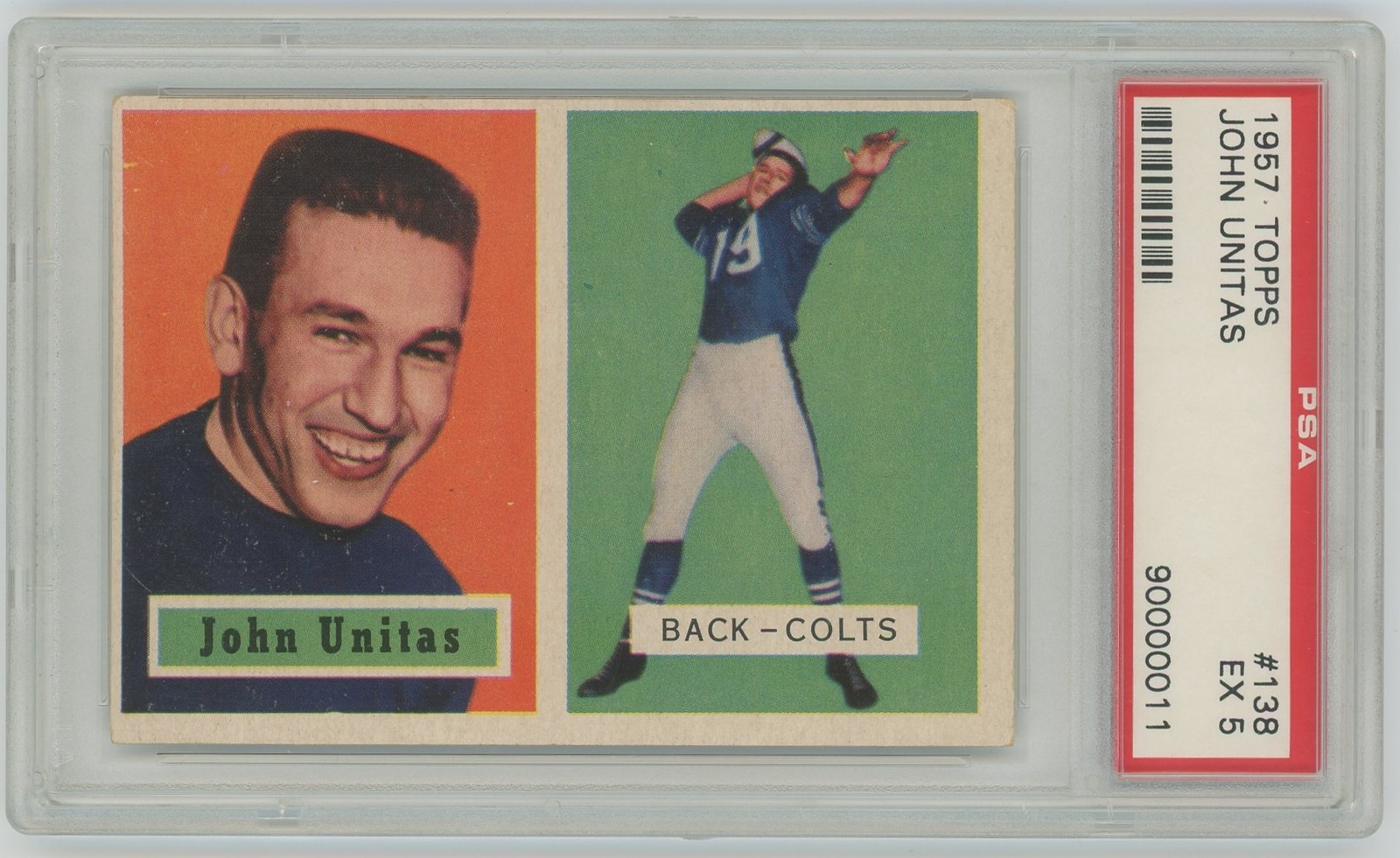 1957 Topps #138 John Unitas Rookie PSA 5