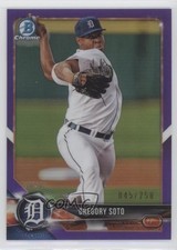 2018 Bowman Draft Chrome Purple Refractor 45/250 Gregory Soto #BDC-53 z4o