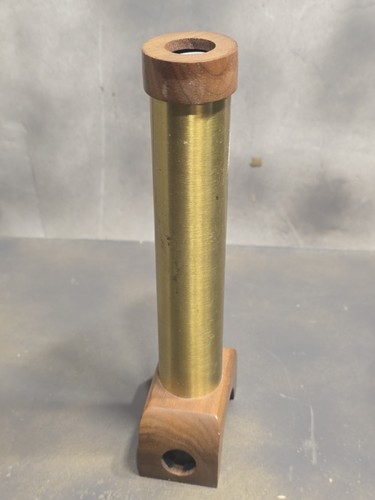 Caleidoscopio in legno ottone 8-9 in specchio triangolare stile vintage usato - Foto 4 di 7