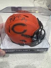 Brian Urlacher Signed HOF 18 Inscription Chicago Bears Rave Mini Football Helmet