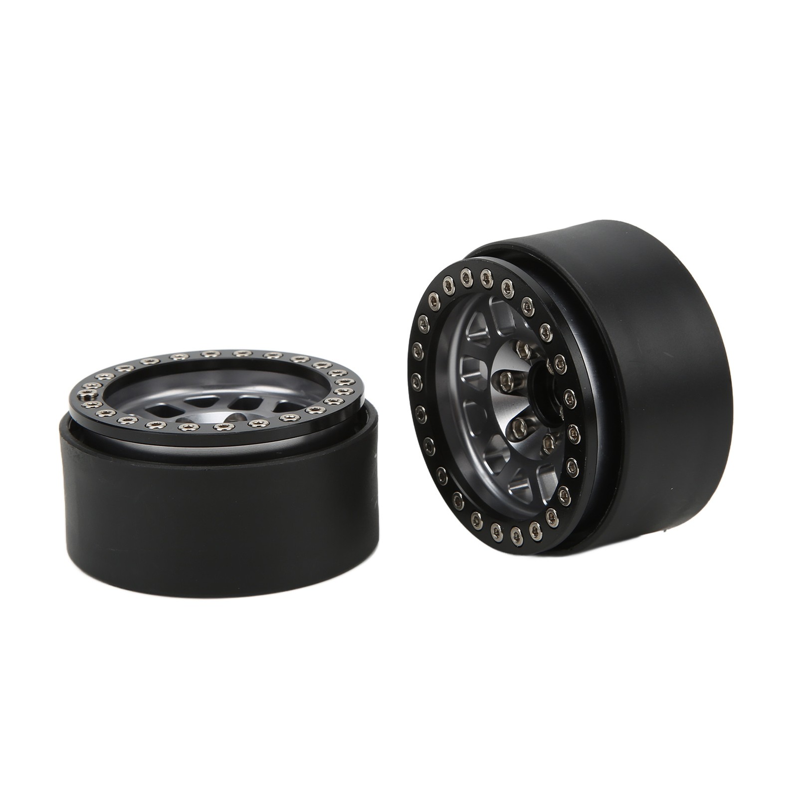 4pcs/set 1.9in Aluminum Alloy Beadlock Wheel Rims For Axial SCX10 90046 RC Crawl