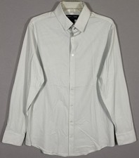 NWOT Mizzen Main Leeward Shirt Mens M White Geometric Trim Fit Performance