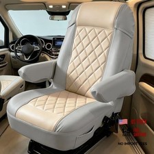 Rv Seat Covers For Captains Chairsfaux Leather Camper Seat Cover Lightgrey