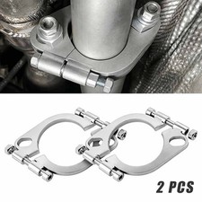 2.5 Split Steel Exhaust Flange Repair Kit Flat Oval Connector With 2 Bolts 2pcs