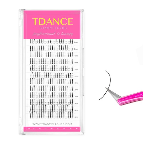 TDANCE Spikes Lash Extensions Matte Black Premade 8-15 mm, D-0.07-Spikes 