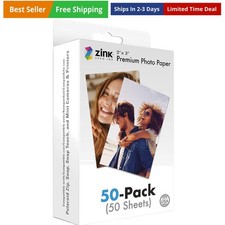 2"x3" Instant Photo Paper 50 Pack Compatible with Polaroid Snap, Snap Touch,...