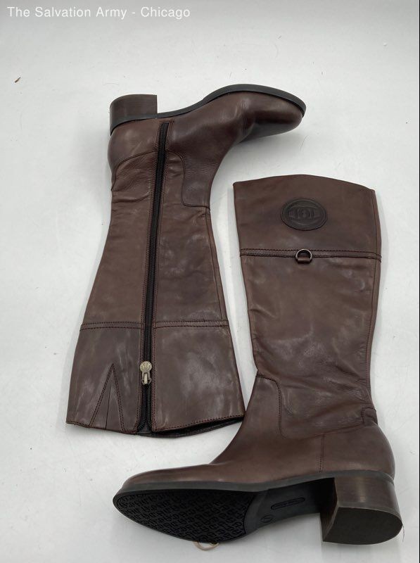 Etienne Aigner Womens Brown Leather Knee-High Riding Boots Size US 7