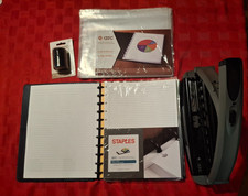 Staples Arc System Desktop Punch 8 Sheet Capacity Customizable Notebook