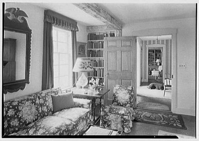 Photo:Peapack New Jersey C Maury Jones Residence Living Room to Hall 1939