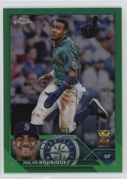 2023 Topps Chrome Green Refractor 2/99 Julio Rodriguez Julio Rodríguez #200 0wq