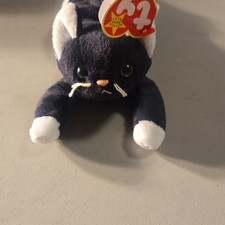 Ty Beanie Babies Black Cat Plush 1997 with Tag, Ages 3-8, Age Level 3-4 5-7 8-11