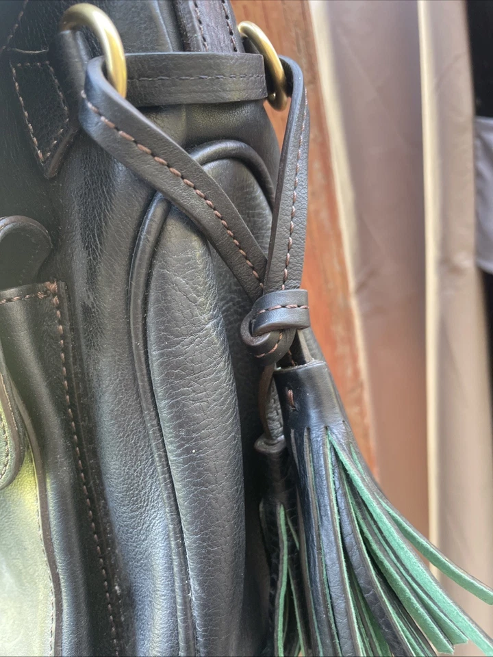 Dooney Bourke Leather Saddle Messenger Shoulder Bag - Image 4 of 4