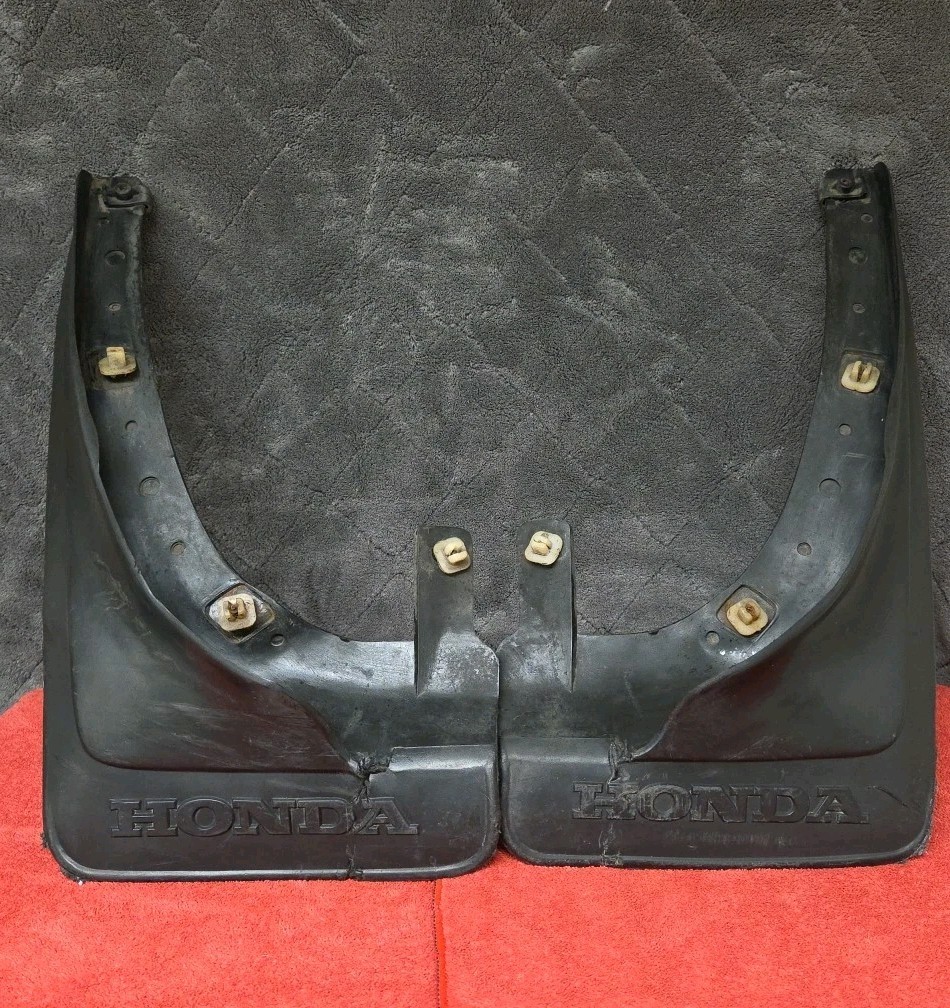 1982-1983 Honda Civic Sedan OEM Front Mud Flaps Splash Guards 4