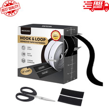 20Ft X 1.5 Inch Hook and Loop Tape Strips with Adhesive, Heavy Duty Sticky Back