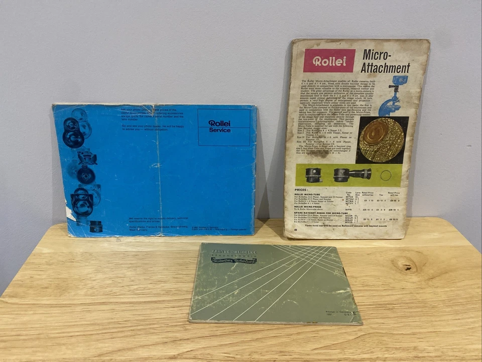 Rollei Rolleiflex User Instruction Manuals and Other Related Paperwork Adversing - Image 2 of 2