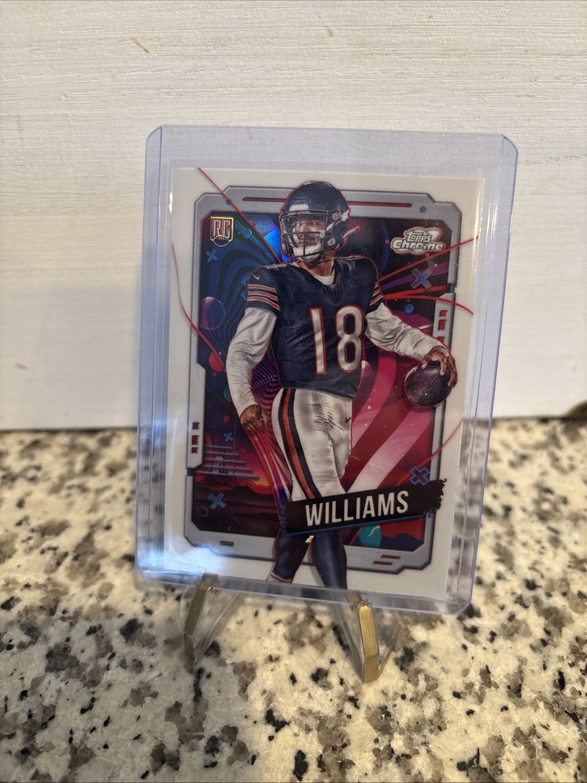 Caleb Williams 2024 Topps Cosmic Chrome White Hole Refractor RC #118 Bears