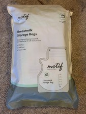 Motif Medical Breastmilk Storage Bags 8 oz Single Use Bags 100 Count New in Bag