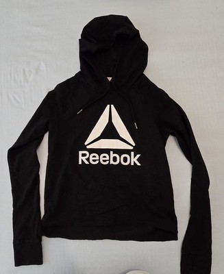Reebok Schwarzer Damen Kaputzenpullover Größe XS