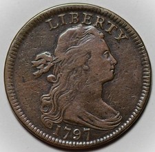 1797 Draped Bust Large Cent - Reverse of 97 (S-138) - US 1c Copper Coin