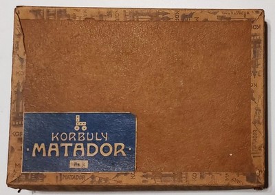 Rarität Matador 1/2 Korbuly Baukasten, frühe 1920er-Jahre Holzbaukasten