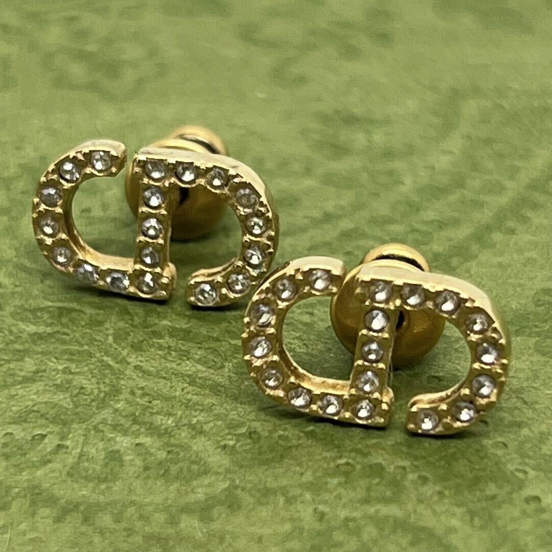 Dior Petit CD Mini Stud Earrings in Gold 043614