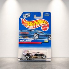1997 Hot Wheels Mainline/Collector #593 SKULLRIDER Pink-Black w/Chrome 5 Spokes