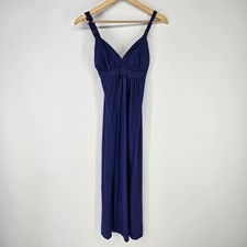 Violet Maxi Dress Women Small Blue Empire Waist Summer Beach Boho Party Wedding