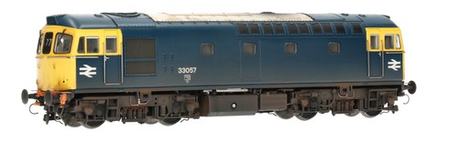 34233 Heljan OO BR blau Class 33/0 33057 (DCC Sound) verwittert | Zustand: New