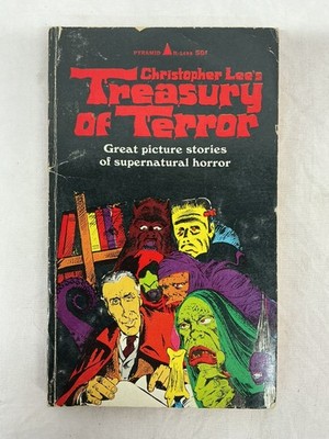 1966 Christopher Lee's TREASURY OF TERROR 1st Pyramid Paperback Horror