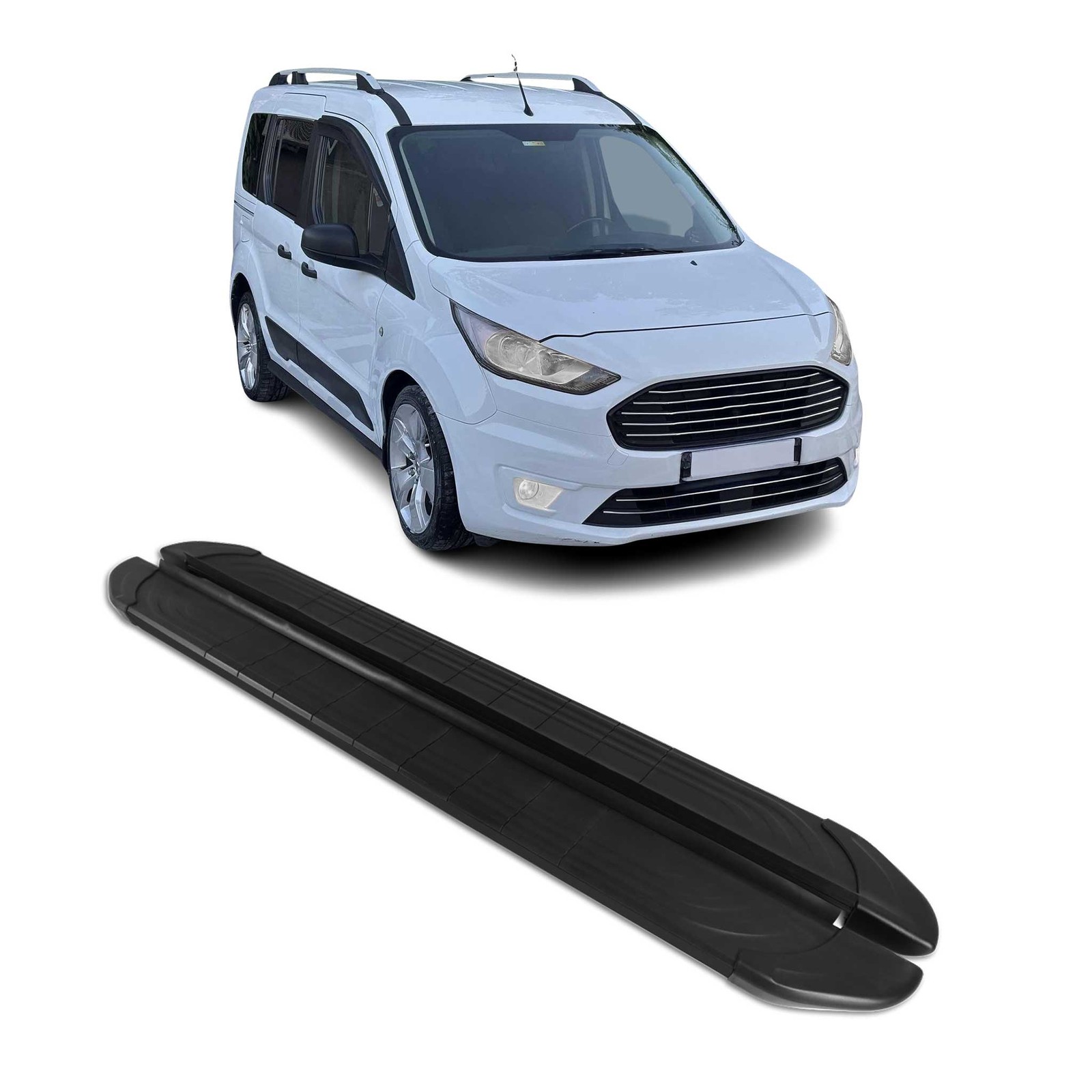 Marchepieds Ford Connect 2014-2024 alu noir résout accès difficile toit L1