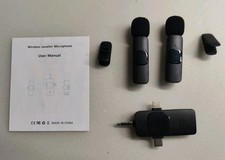 Lavalier Wireless Microphone for Video Recording, Dual Connectors Lighting USB C