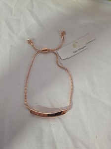 Authentic Charming Charlie, Vintage, Rose Gold Plated, "Pink Ribbon" Bracelet - NWT (389)