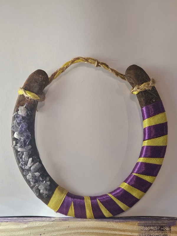 Minnesota Vikings Lucky Horseshoe With Amethyst