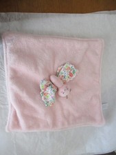 Carters Just One You Butterfly Pink Floral Security Blanket Plush Lovey 13"