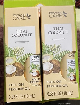 2 BTLS. . Thai Coconut Roll-on Perfume Oil, 10ml .each