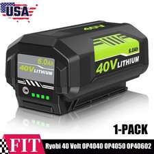 6.0Ah Battery for Ryobi 40 Volt Lithium-Ion OP4050 OP40602 OP40261 OP4060 OP4030