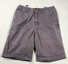 Cat Jack Boys Gray Solid Chino Shorts Size 12 9" Inseam Flat Front