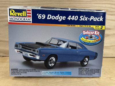 Revell Monogram '69 Dodge 440 Six-Pack 1:24 Deluxe Plastic Model Kit 85-6643
