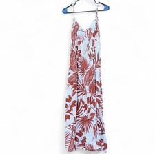 Patrons of Peace Peach Floral Summer Maxi Slip Dress Size Small