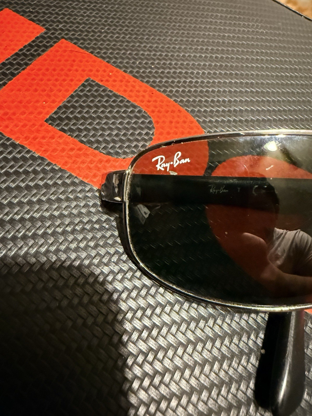 Ray-Ban Rectangular Reflective Sunglasses Silver … - image 2