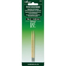 Clover Takumi Bamboo Interchangeable Circular Knitting Needles-Size 3/3.25mm