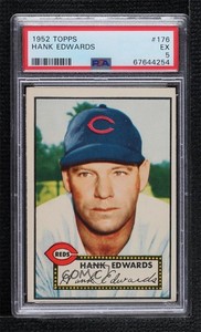 1952 Topps Hank Edwards (White Back) #176 PSA 5