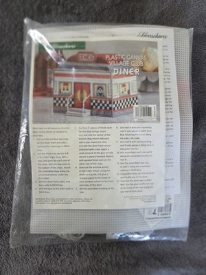 Herrschners Plastic Canvas Village Club ''Diner'' New Sealed