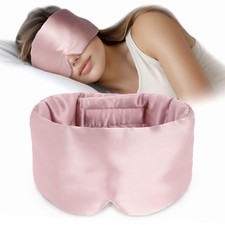 Silk Sleep Mask Soft Pressureless: 100 Mulberry Silk for Eye Skin Anti Wrink...