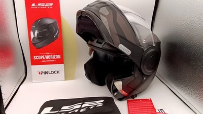 LS2 Helmet 902-1111 Horizon Axis ModularW/ SunShield Black Titanium XSmall