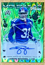 JASON SEHORN 2025 Topps Resurgence MOLECULAR MARKS Green Auto SSP 8/15 NY GIANTS