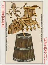 RARE MODERN "Head/Shoulders of a Joker in a Barrel" JOKER Play Card #14