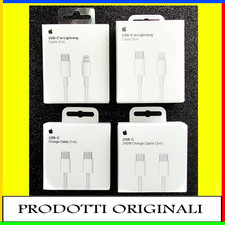 CAVO ORIGINALE PER APPLE IPHONE 11 12 13 14 15 16 17 LIGHTNING USB-C 1 - 2 METRI