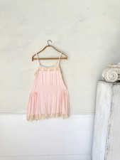 Rare Deco collection 1920's French Pink silk slip lingerie woman's small vintag