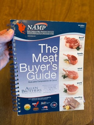 The Meat Buyer's Guide-Spiral bound 6th ed 2010-NAMP-Illus.- Spanish cut names